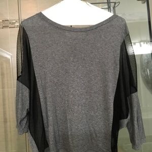Vintage Havana grey tshirt with black fishnet panels!